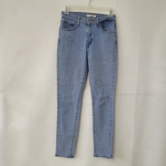 Levis Jeans Womens 721 High Rise Skinny Size 26 Light Blue 5-Pocket Stretch - Picture 1 of 14